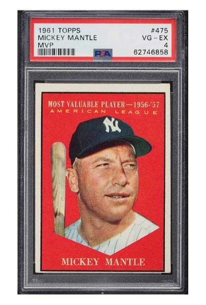 1961 Topps Mickey Mantle MVP #475