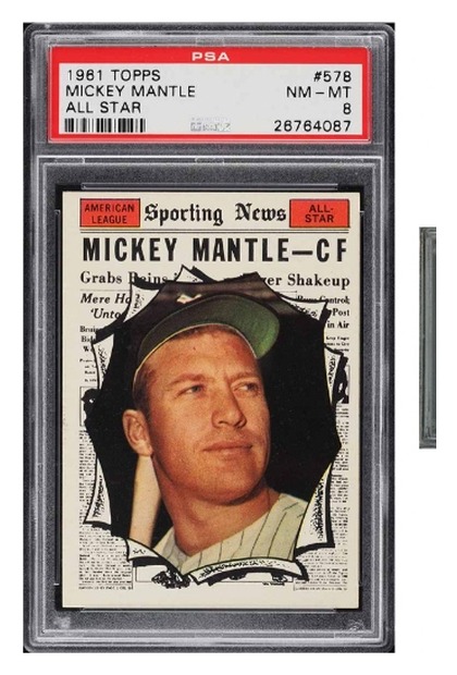 1961 Topps Mickey Mantle All Star PSA